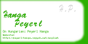 hanga peyerl business card